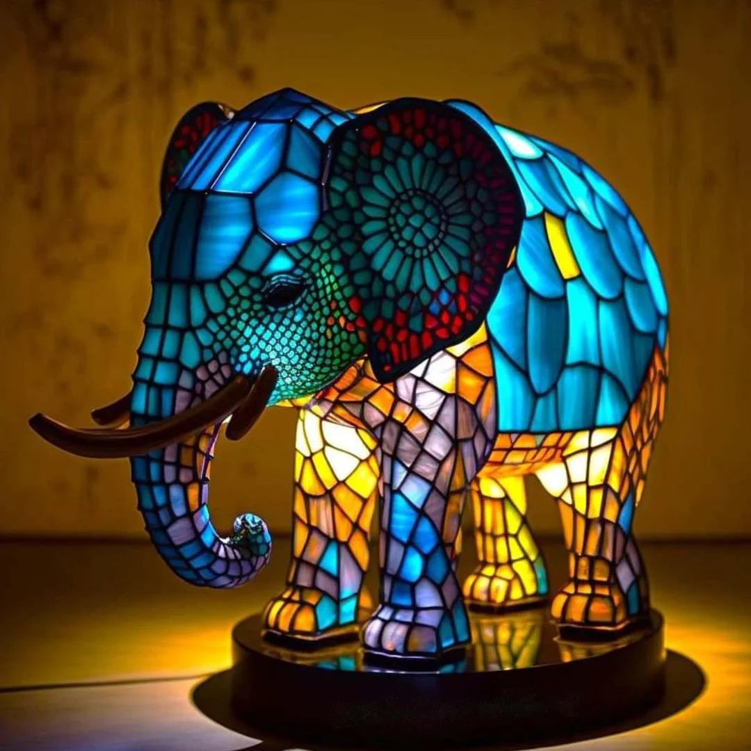 Stained-Glass Effect Animal Table Light