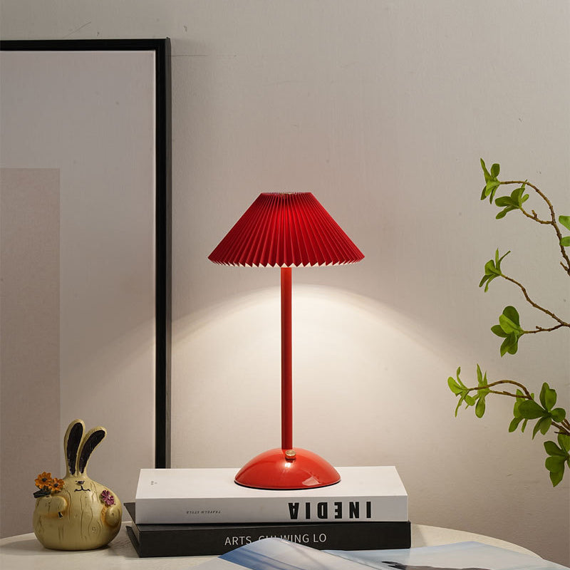 Brass & Fabric Cone Table Lamp