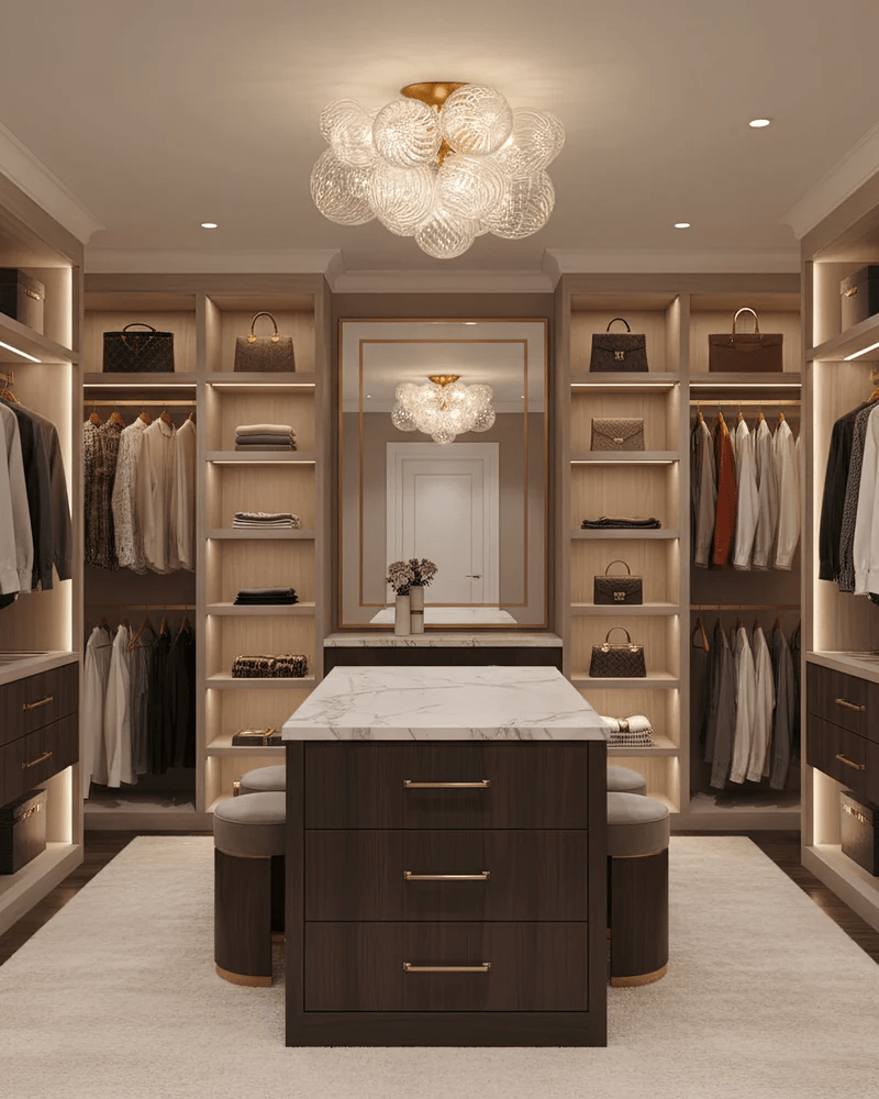 Glass Orb Modern Ceiling Light