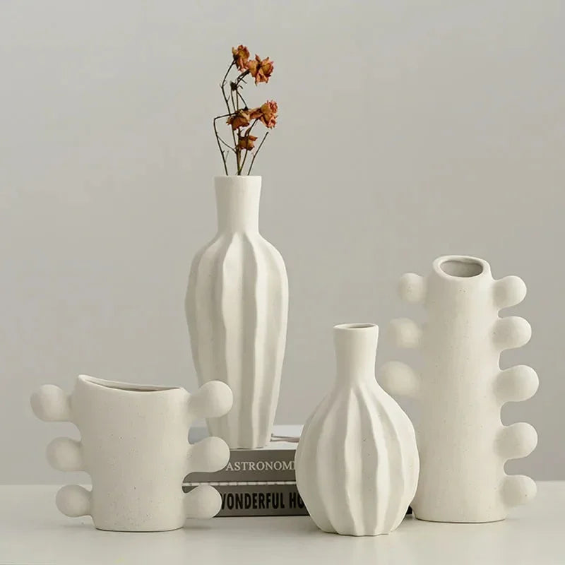 Textured Ceramic Chrysalis Vase