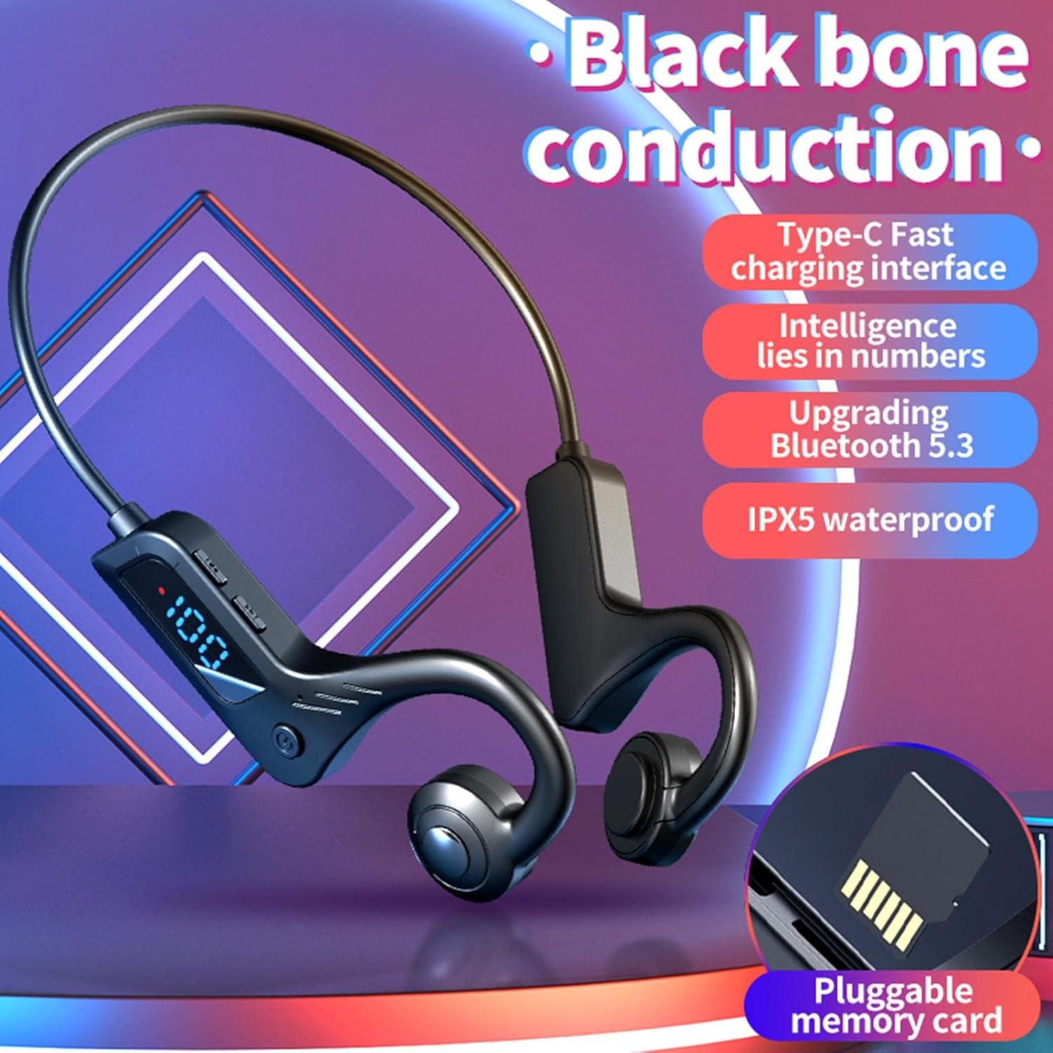 Open-Ear Bone Conduction Wireless Headphones
