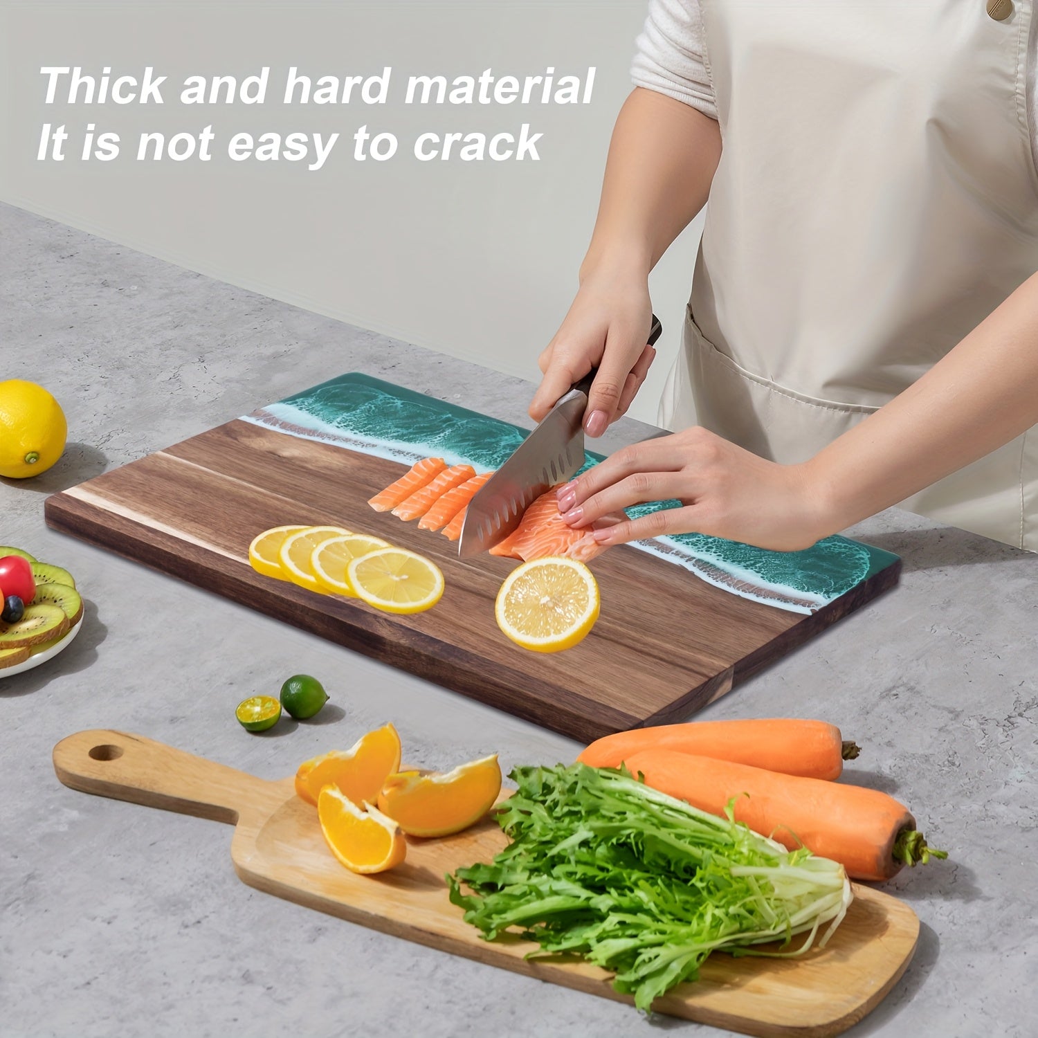 Acacia Wood Resin Serving & Cutting Board