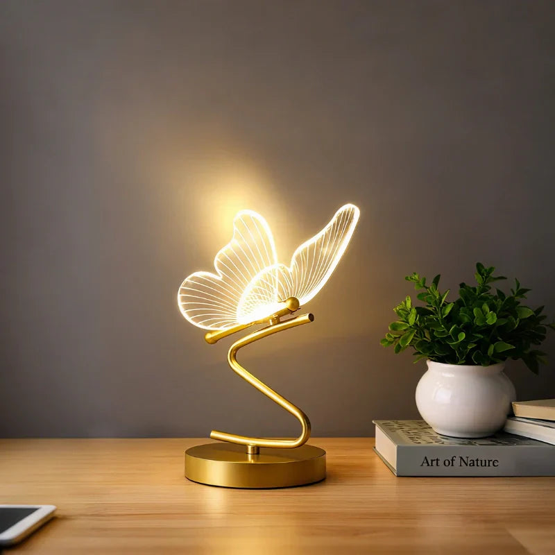 Butterfly Wings Rechargeable Table Lamp
