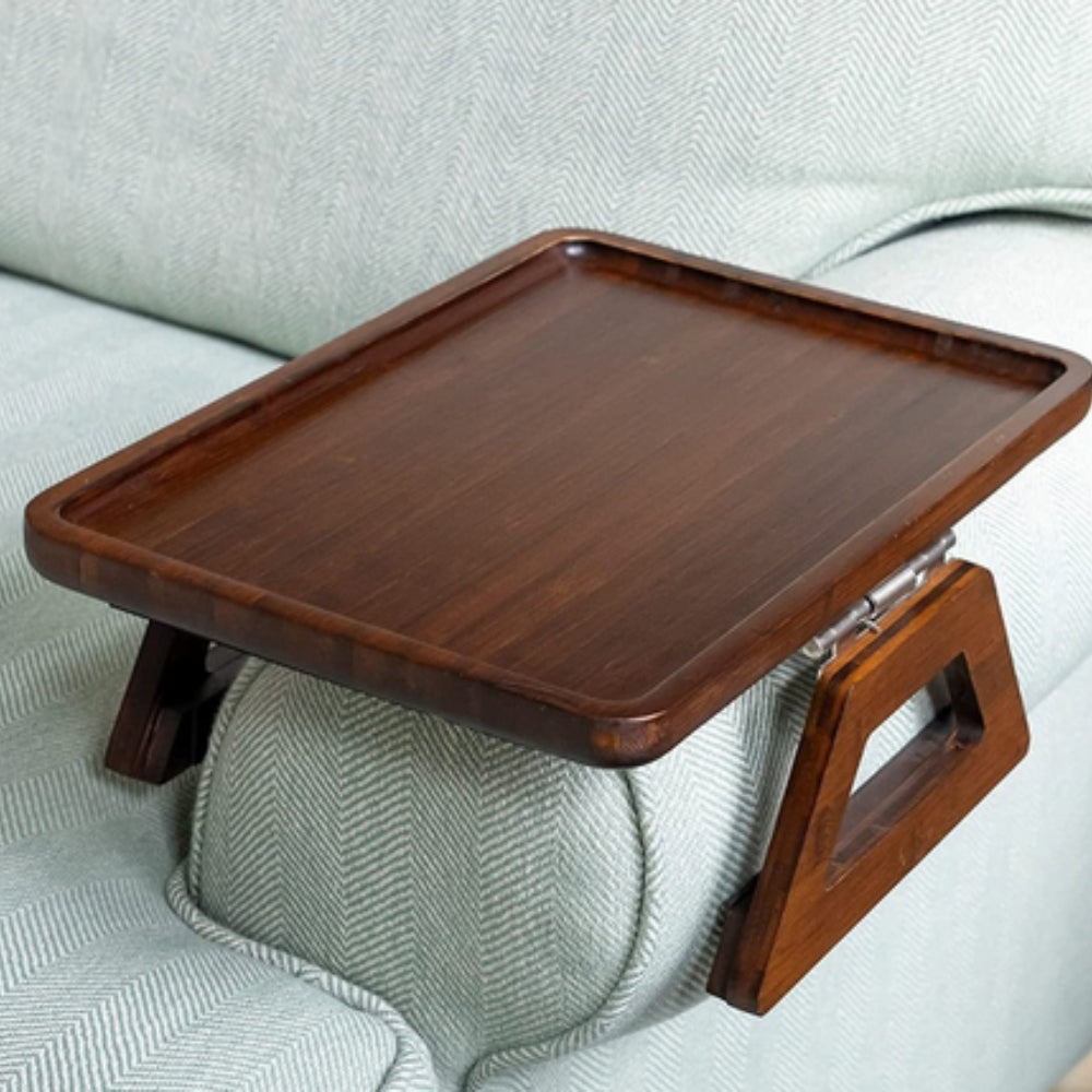 Bamboo Clip-On Armrest Tray