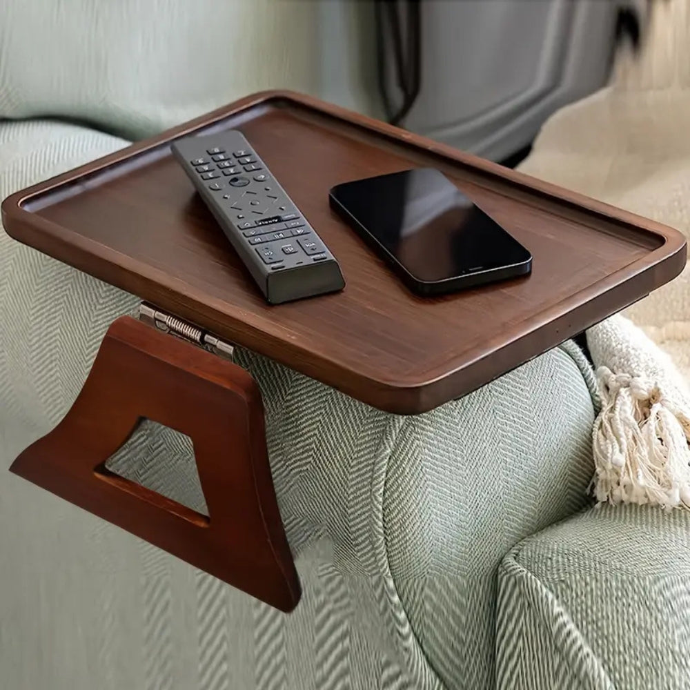 Bamboo Clip-On Armrest Tray