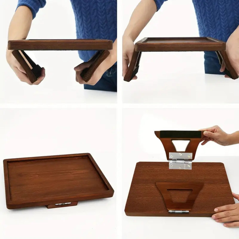 Bamboo Clip-On Armrest Tray