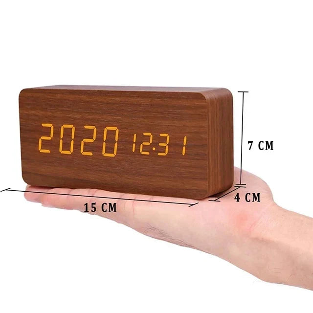 LED Digital Alarm Clock with Voice Control