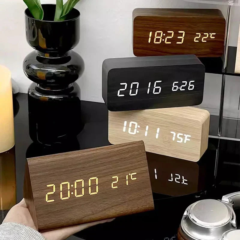 LED Digital Alarm Clock with Voice Control