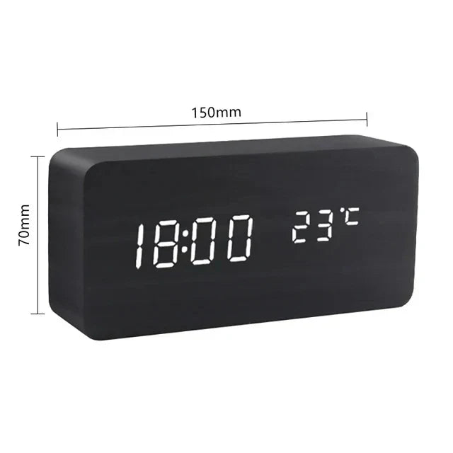 LED Digital Alarm Clock with Voice Control