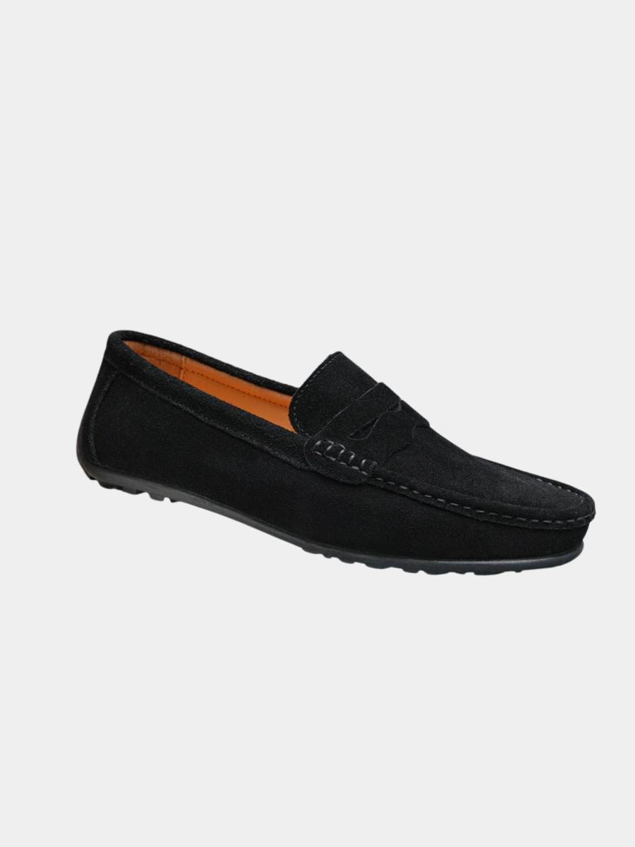 Men's Suede Penny Loafer Moccasins
