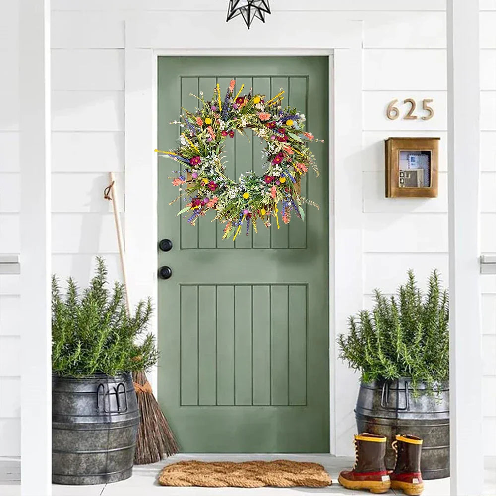Artificial Flower Door Wreath