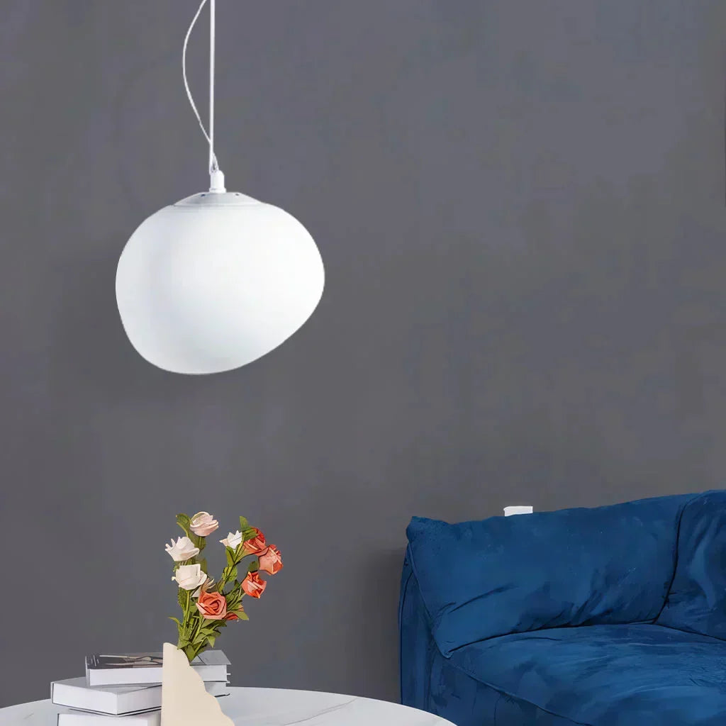 Pebble Frosted Glass Pendant Light