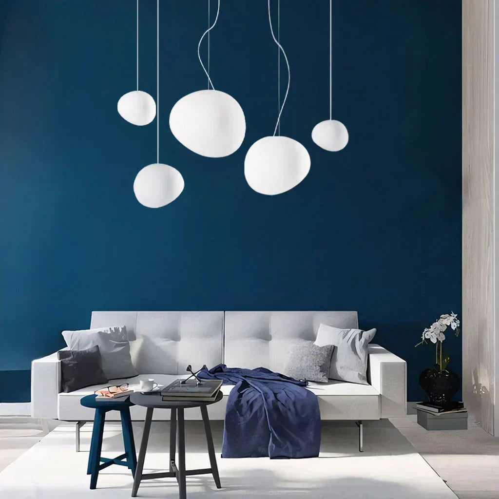 Pebble Frosted Glass Pendant Light