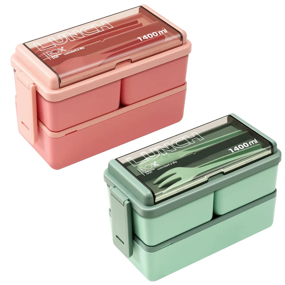 1400 ml Double-Layer Bento Lunch Box