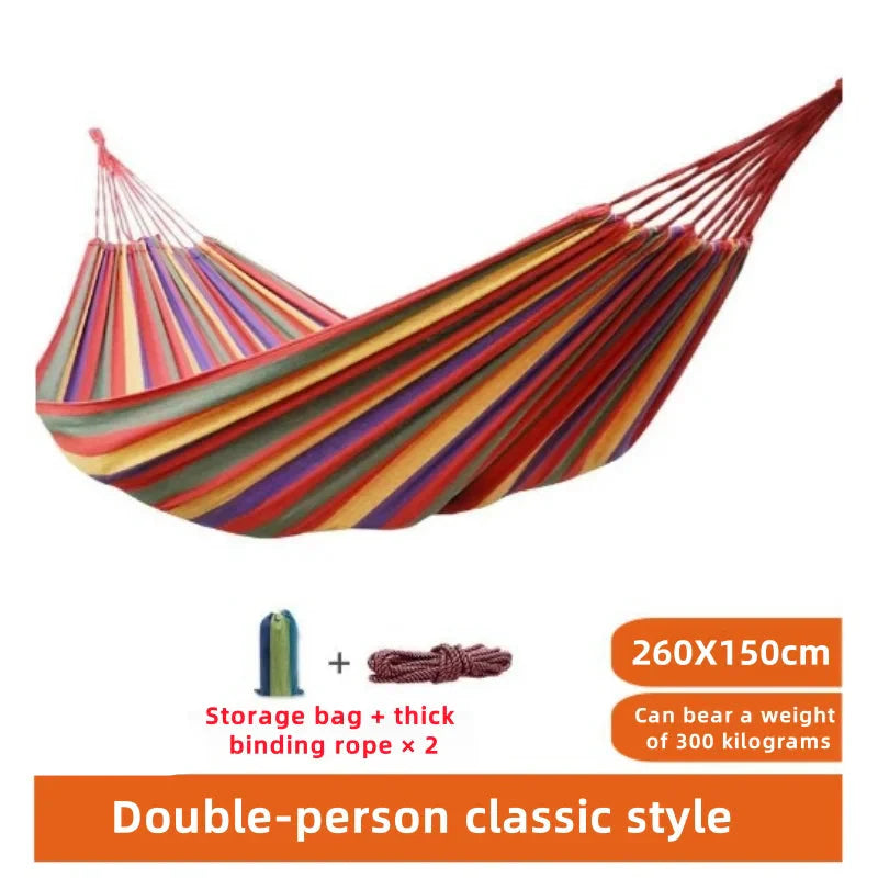 Striped Double Canvas Hammock