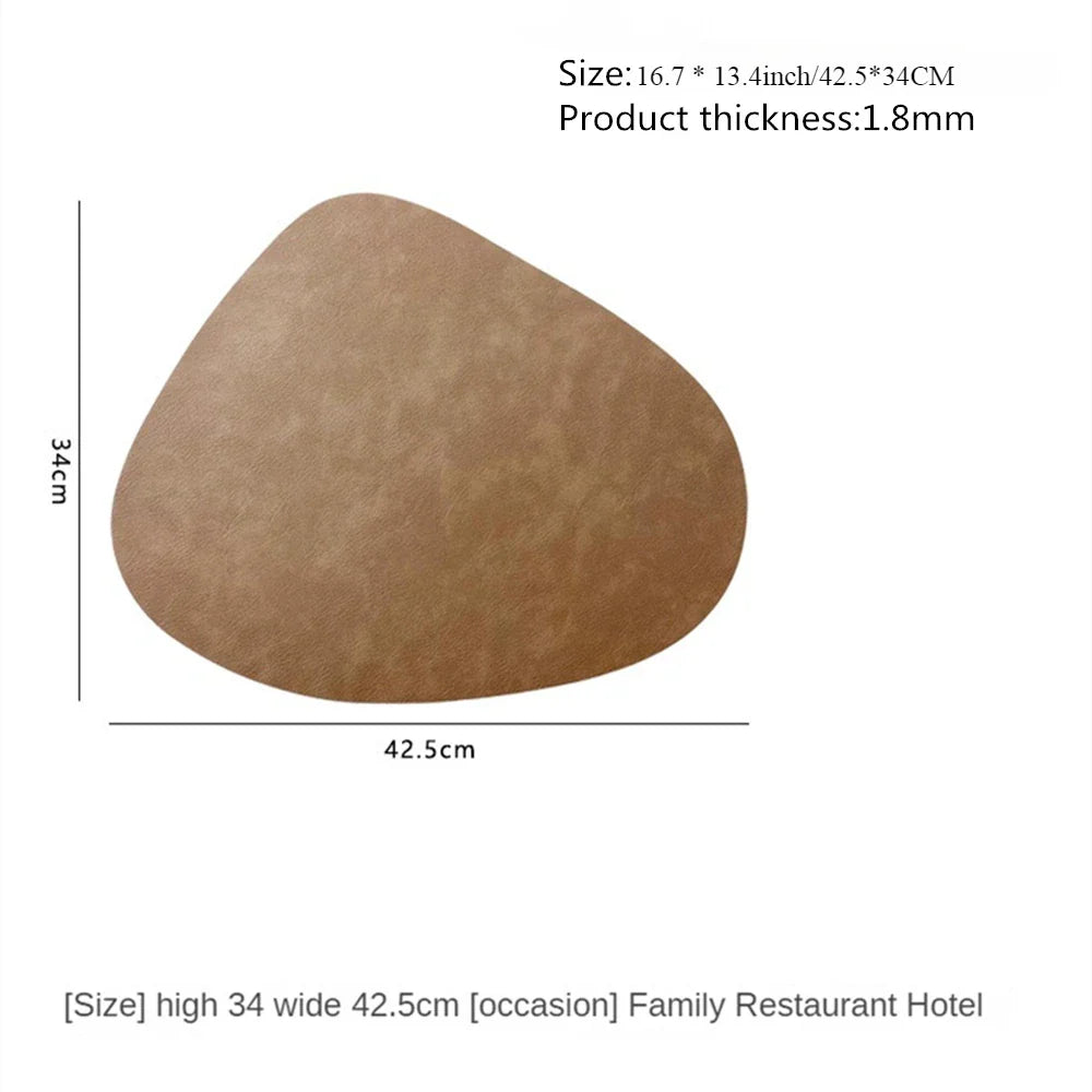 Double-Sided Droplet Faux Leather Placemats