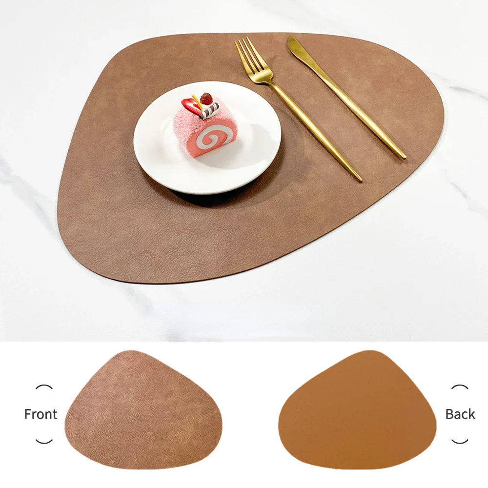 Double-Sided Droplet Faux Leather Placemats