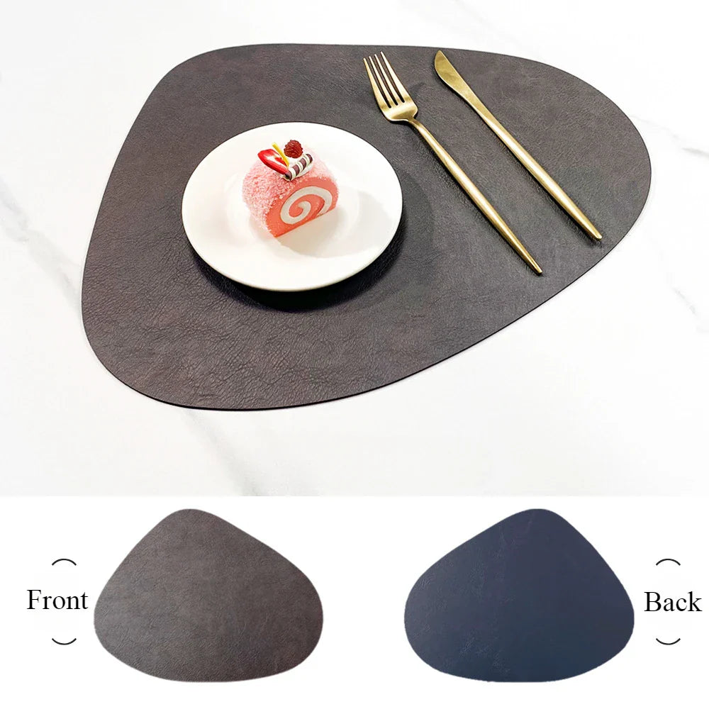 Double-Sided Droplet Faux Leather Placemats
