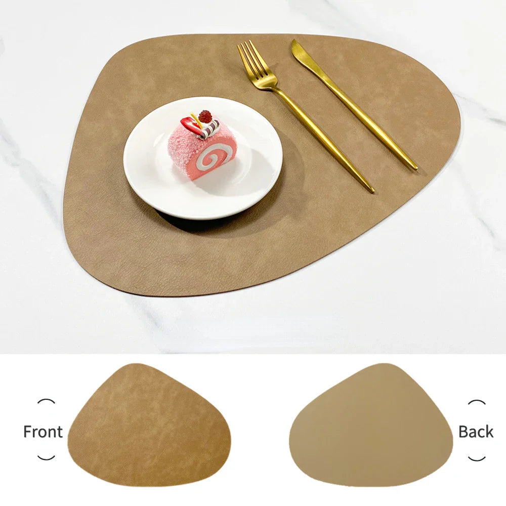 Double-Sided Droplet Faux Leather Placemats