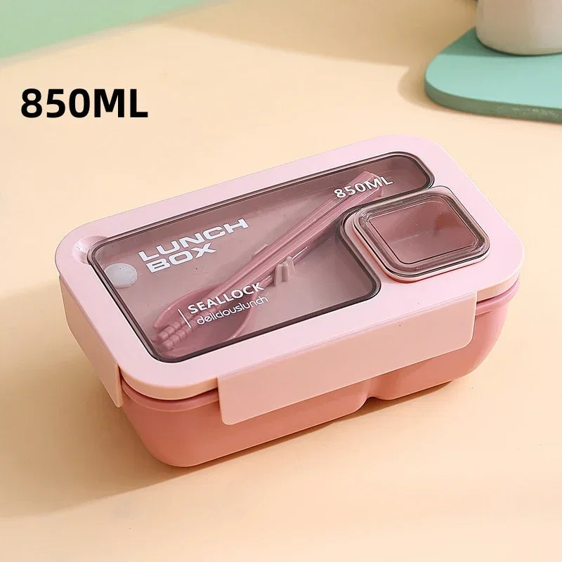 Portable Leak-Proof Bento Lunch Box with Cutlery