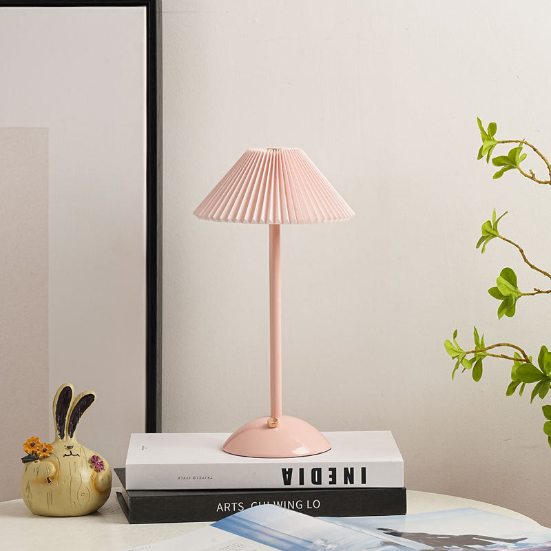 Brass & Fabric Cone Table Lamp