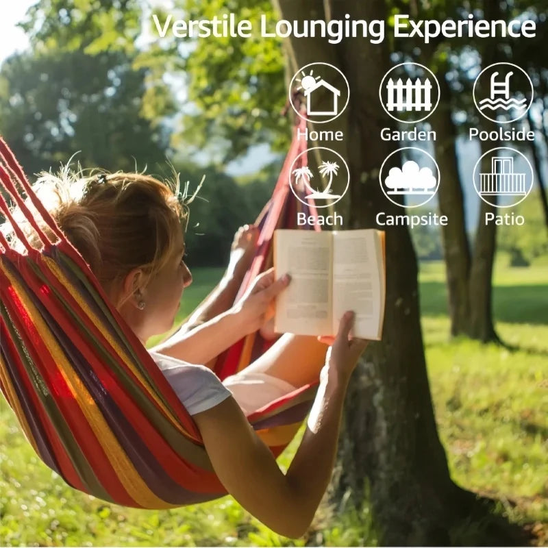 Striped Double Canvas Hammock