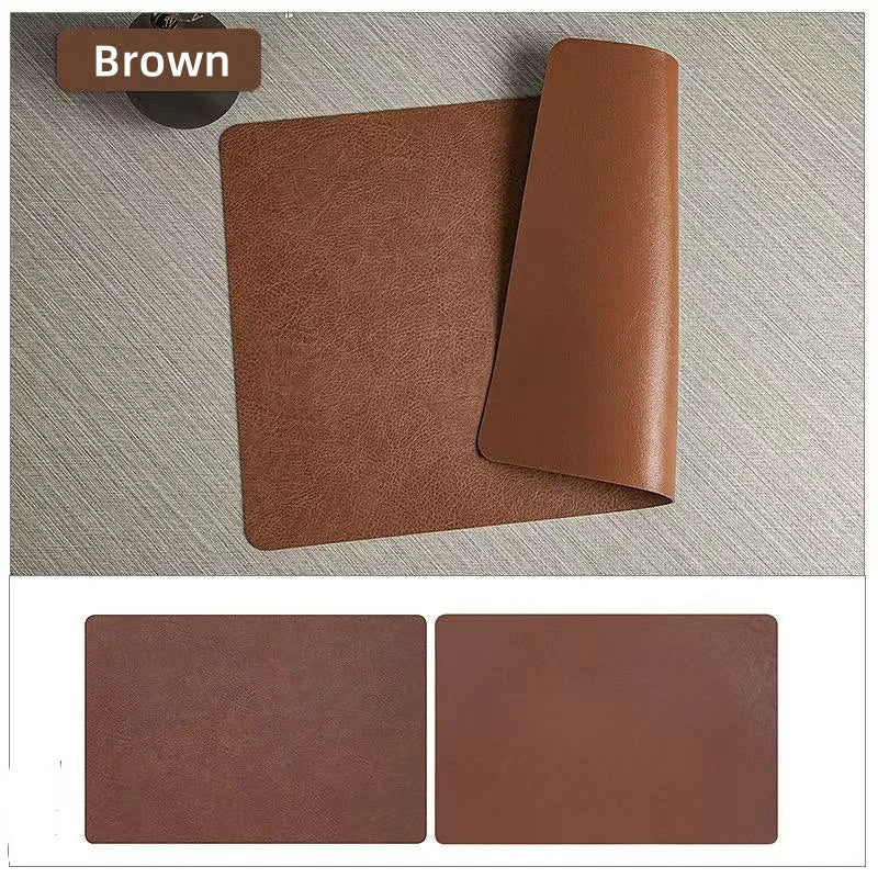 Double-Sided Faux Leather Placemats