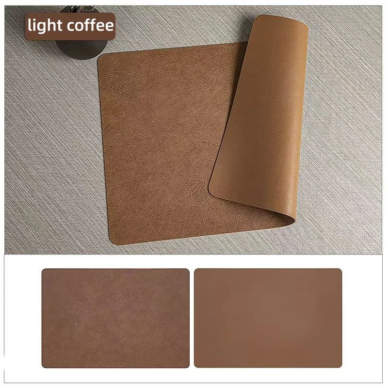 Double-Sided Faux Leather Placemats