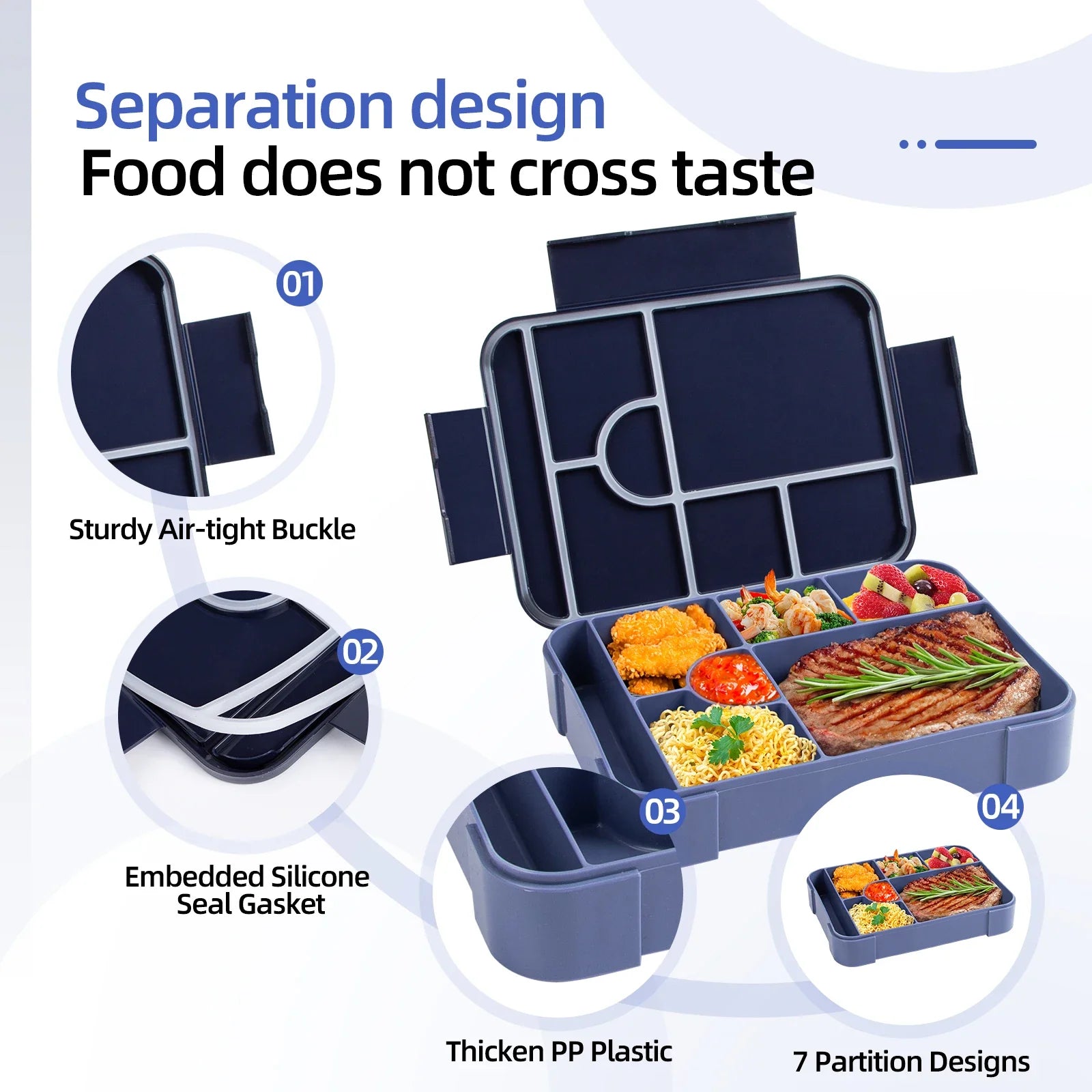 1330 ml 7-Section Bento Lunch Box