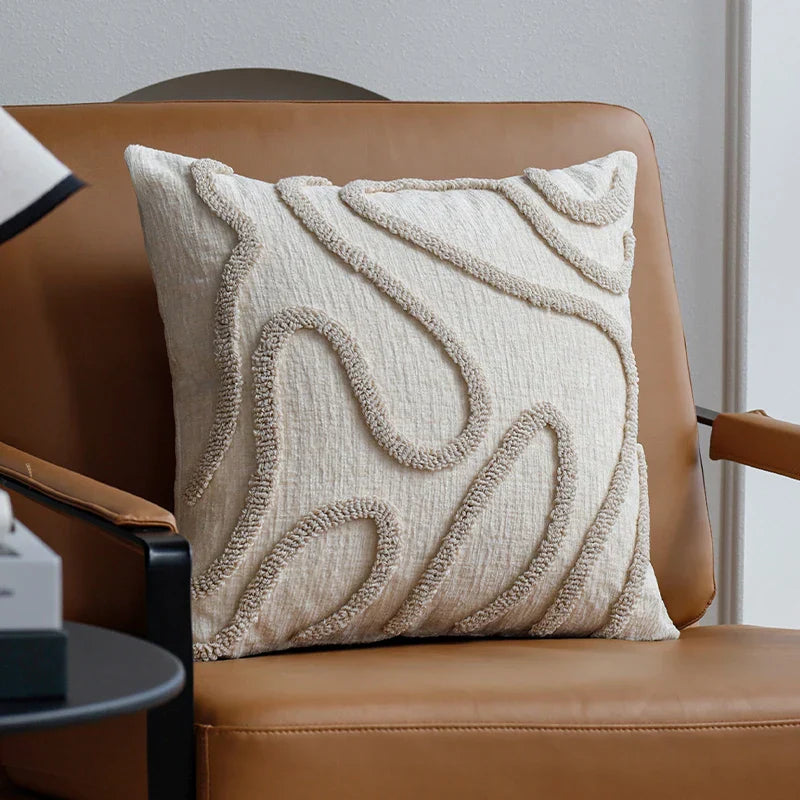 Boho Geometric Chenille Cushion Cover