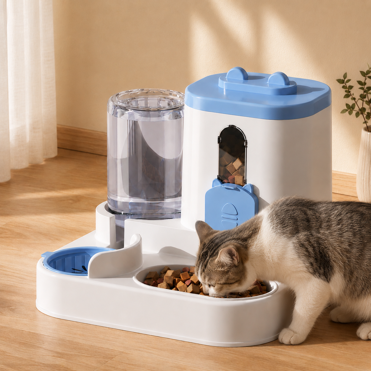 2-in-1 Gravity Pet Feeder & Water Dispenser