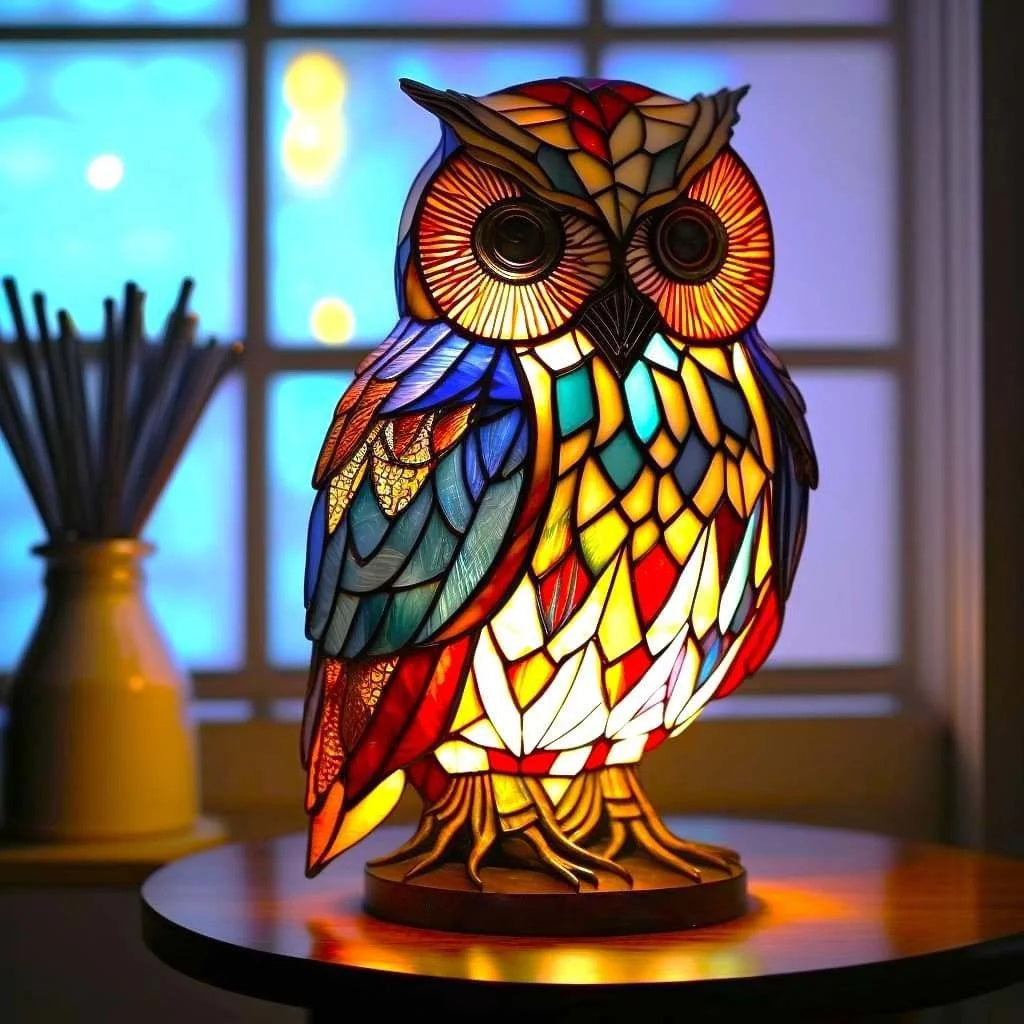 Stained-Glass Effect Animal Table Light