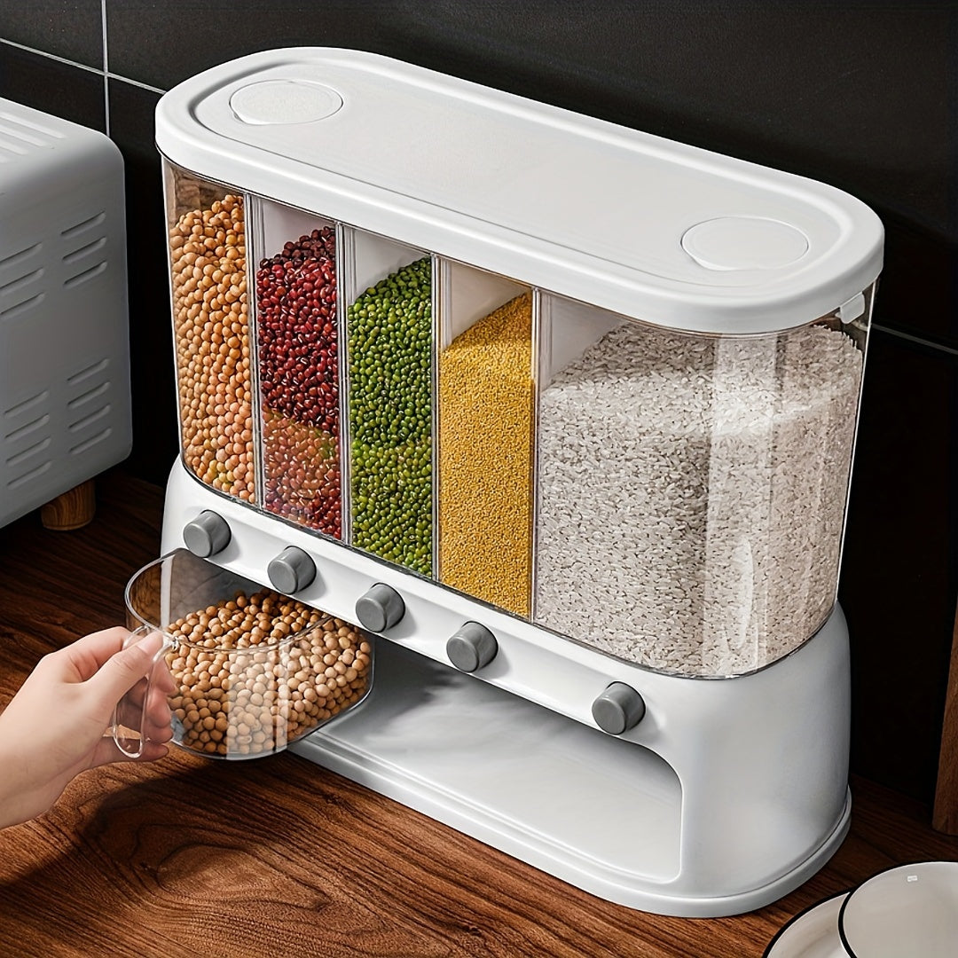 5-Compartment Airtight Grain Storage Container