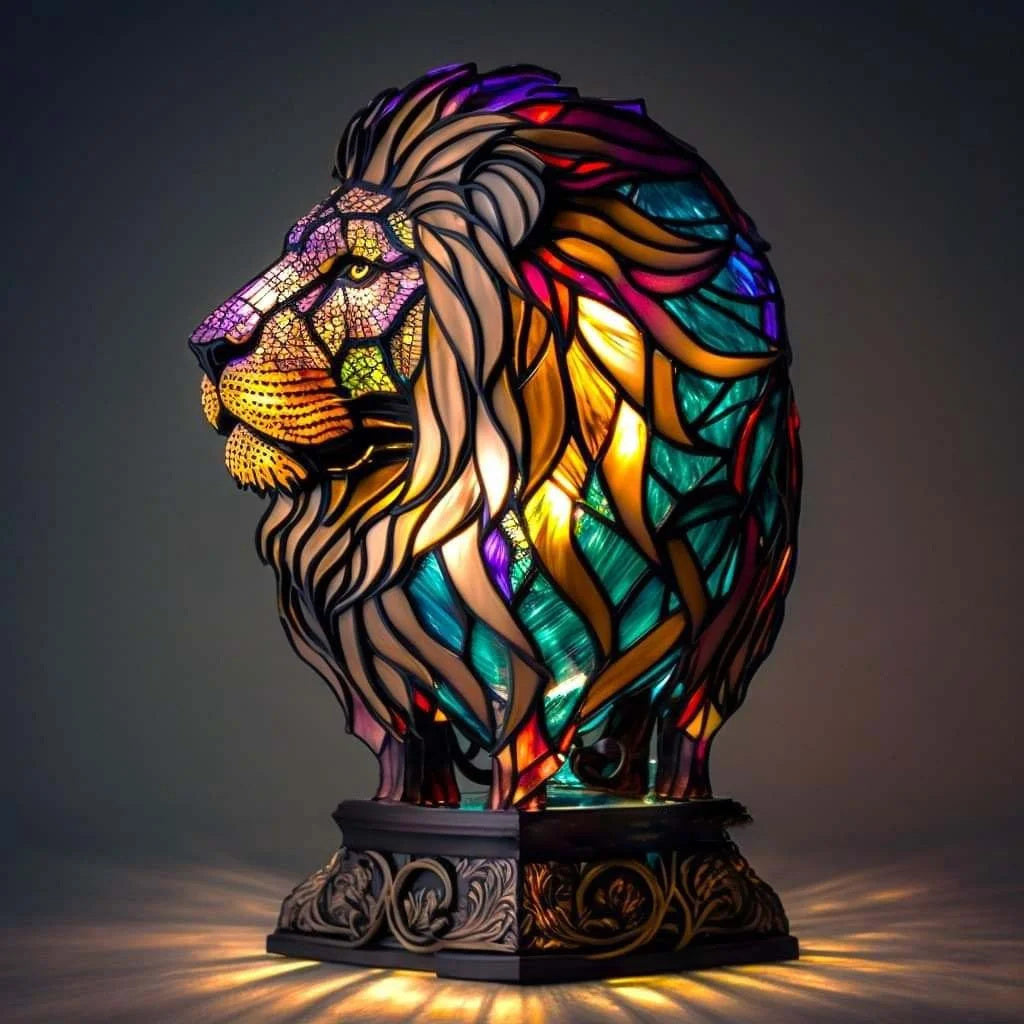 Stained-Glass Effect Animal Table Light