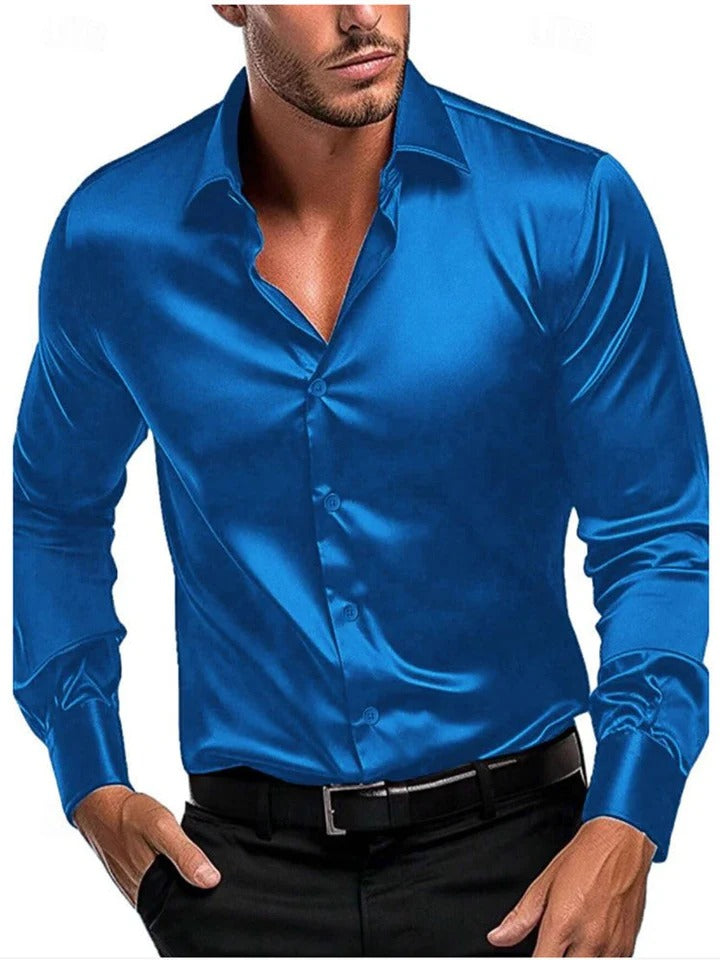 Men's Elegant Silk Shirt