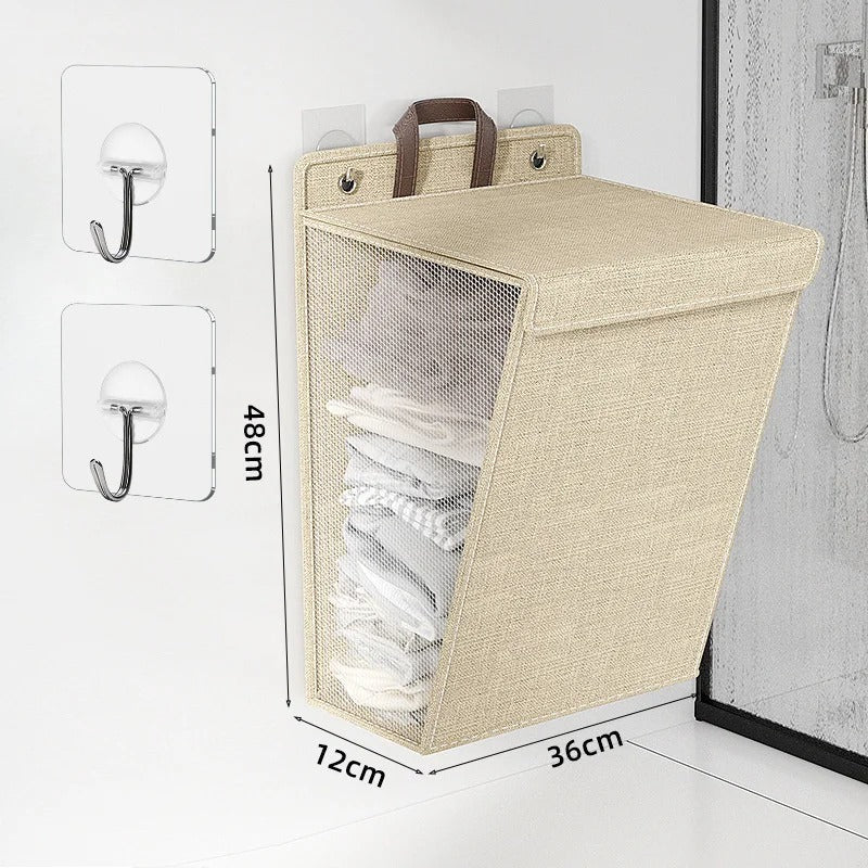 Wall-Mounted Foldable Laundry Basket