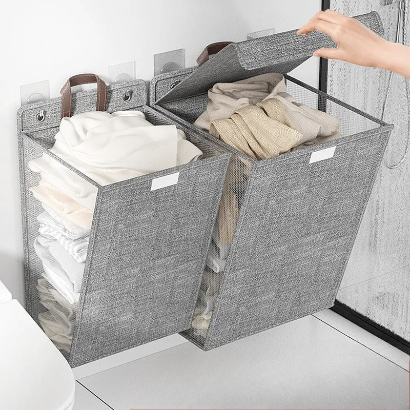 Wall-Mounted Foldable Laundry Basket