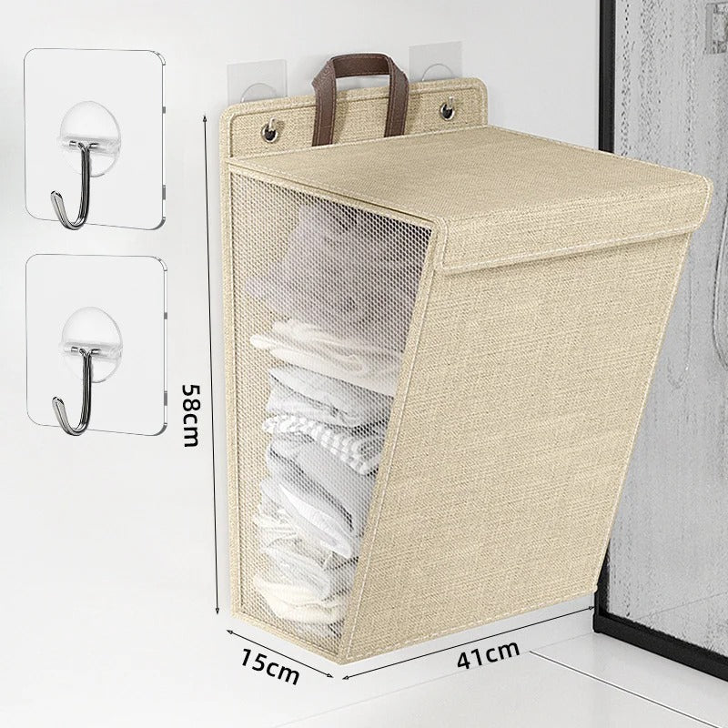Wall-Mounted Foldable Laundry Basket