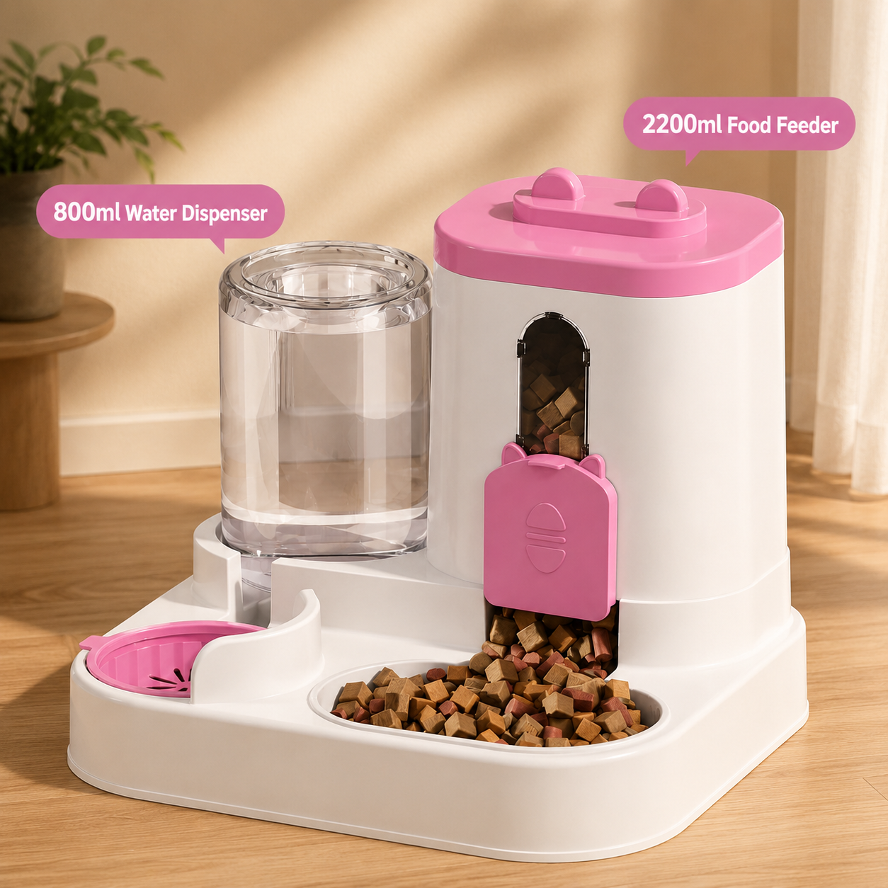 2-in-1 Gravity Pet Feeder & Water Dispenser
