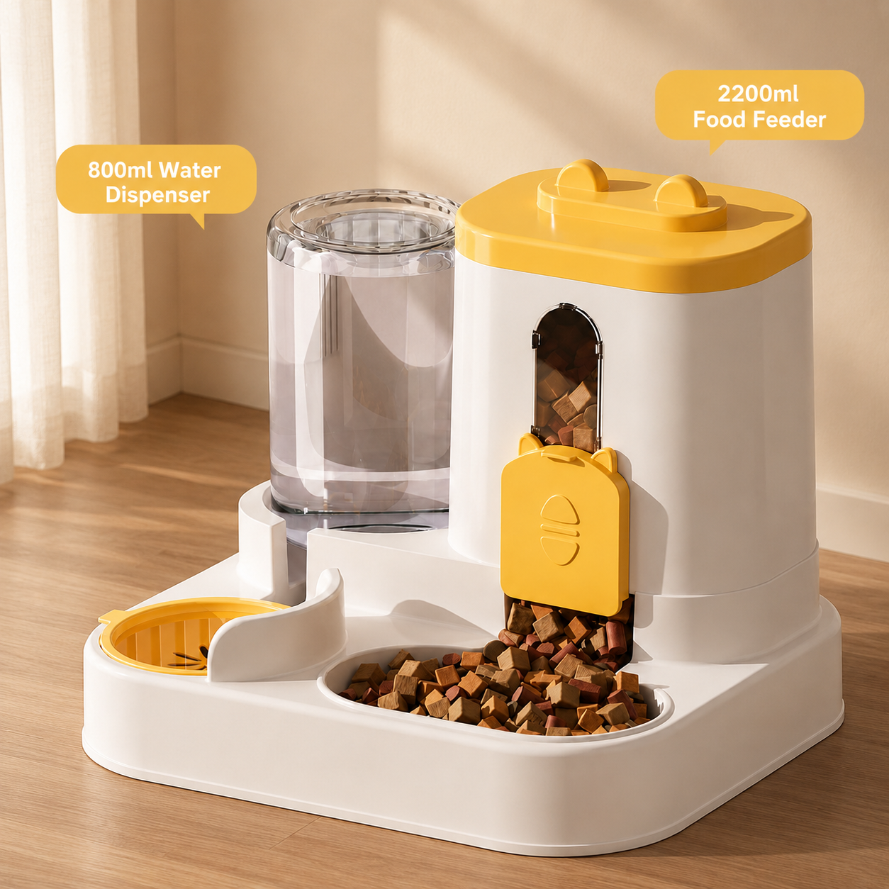 2-in-1 Gravity Pet Feeder & Water Dispenser