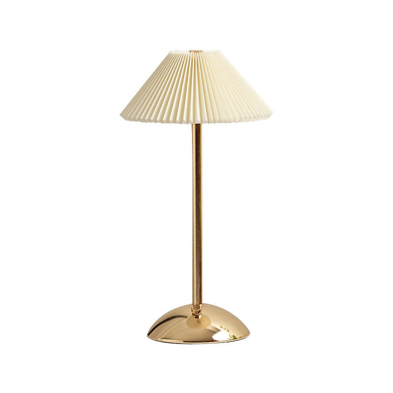 Brass & Fabric Cone Table Lamp