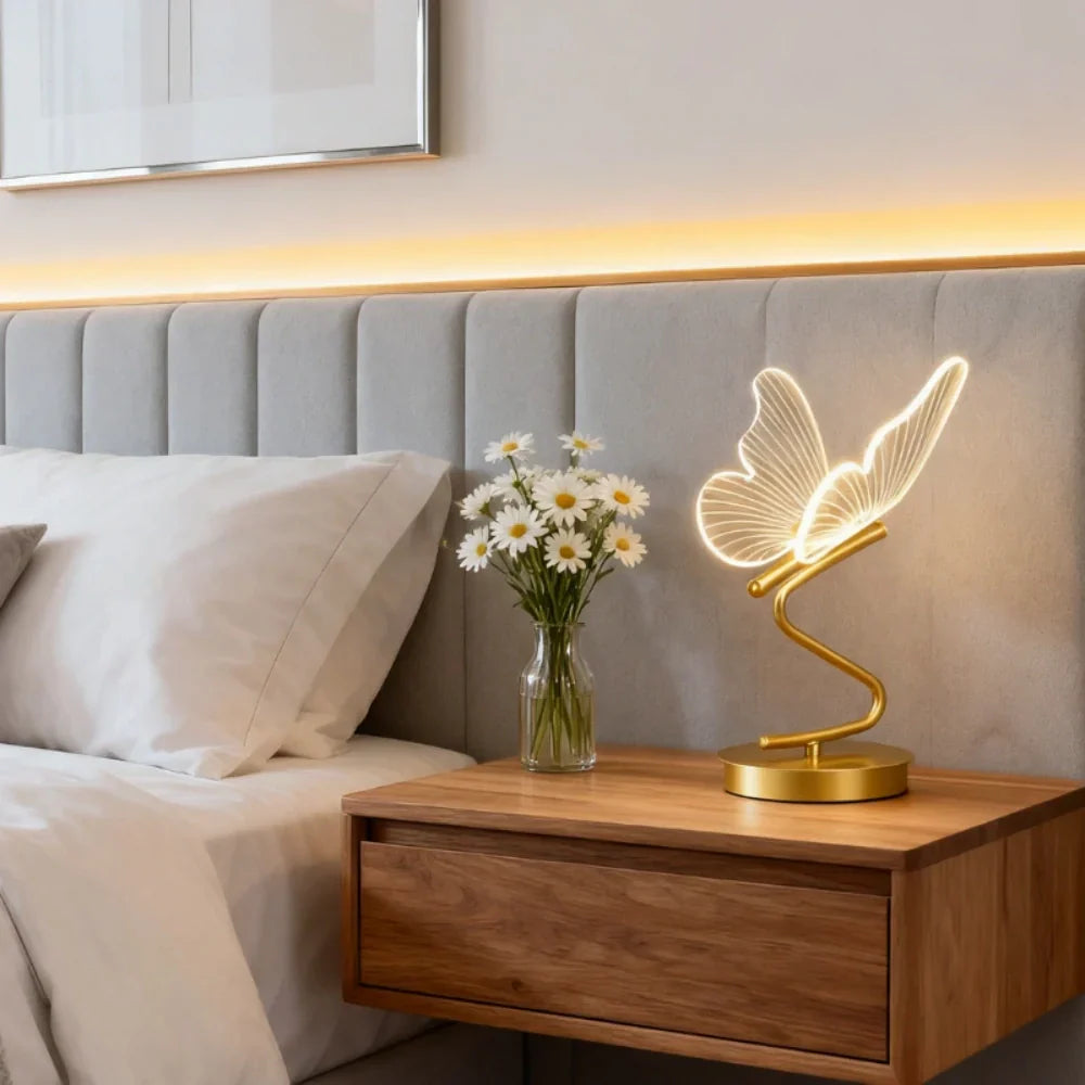 Butterfly Wings Rechargeable Table Lamp