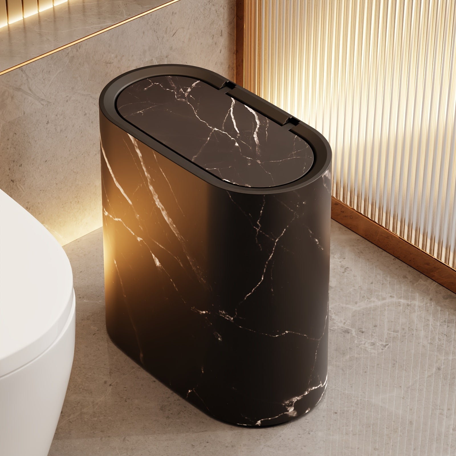 Marble Pattern Bin with Lid