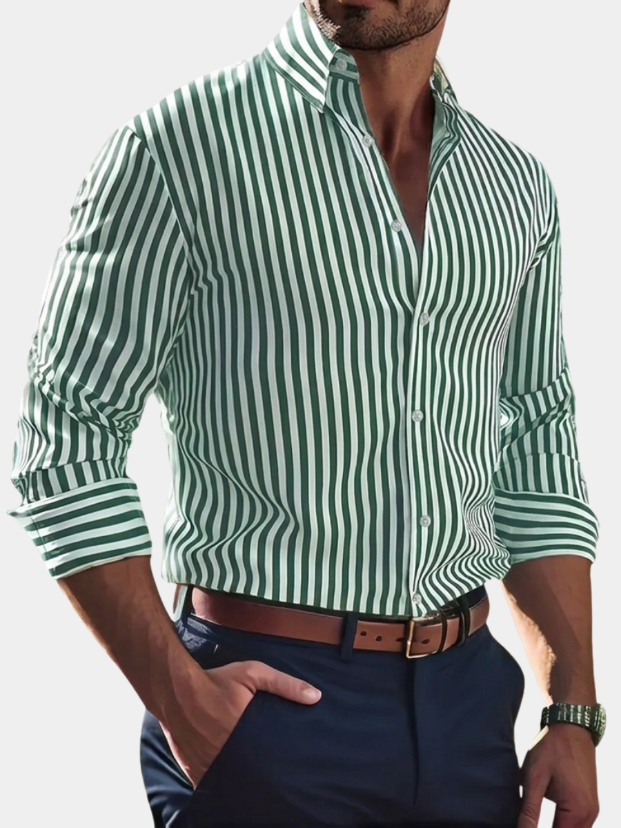 CHEMISE STRETCH À RAYURES POUR HOMMES