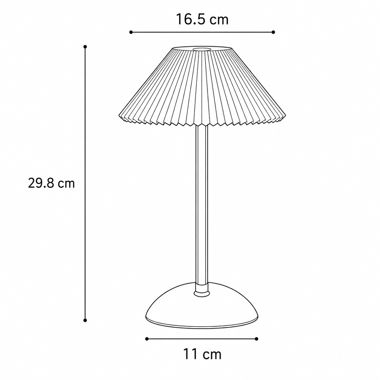 Brass & Fabric Cone Table Lamp