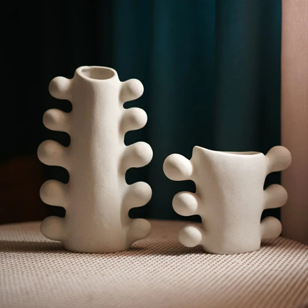 Textured Ceramic Chrysalis Vase