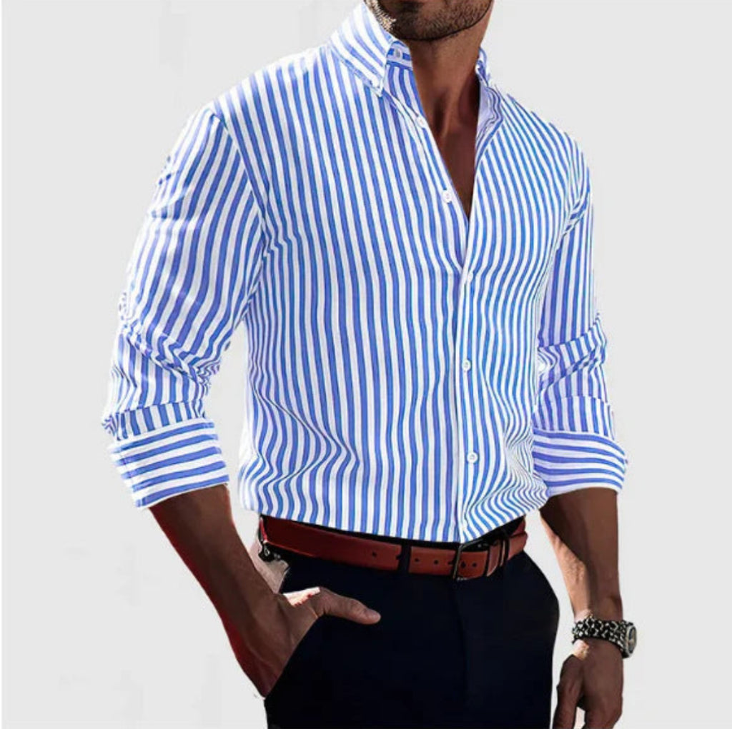 CHEMISE STRETCH À RAYURES POUR HOMMES