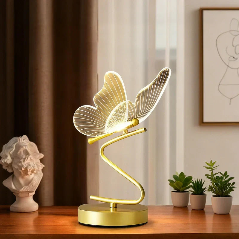 Butterfly Wings Rechargeable Table Lamp