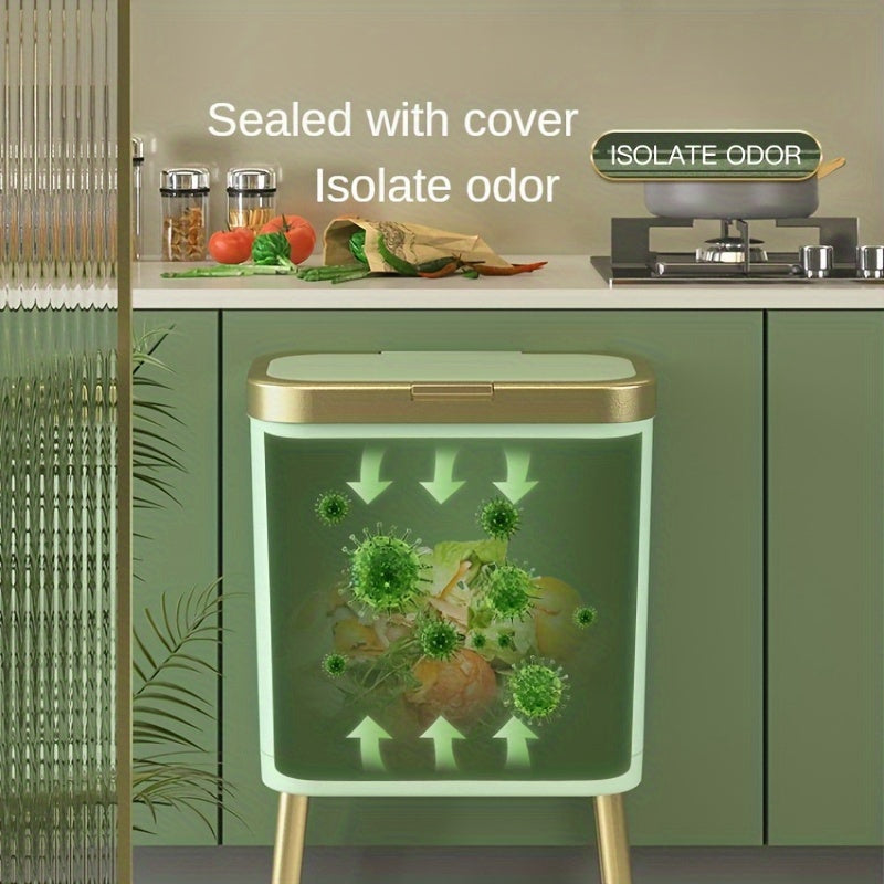 15 L Odour-Sealing Bin with Elevated Legs