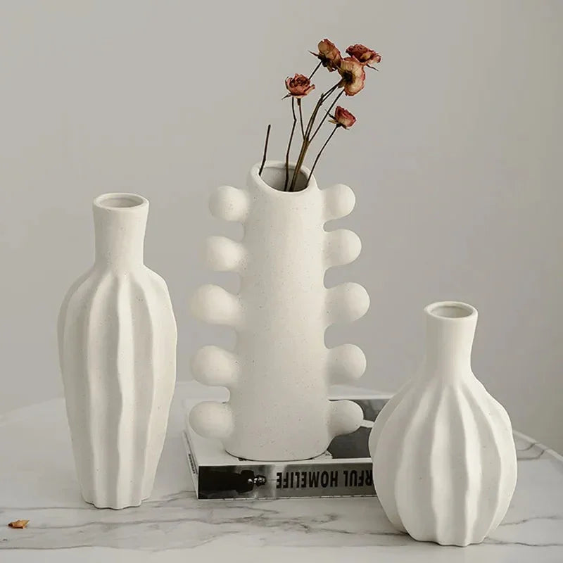 Textured Ceramic Chrysalis Vase